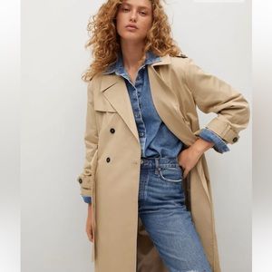 Mango Cotton Classic Trench Coat